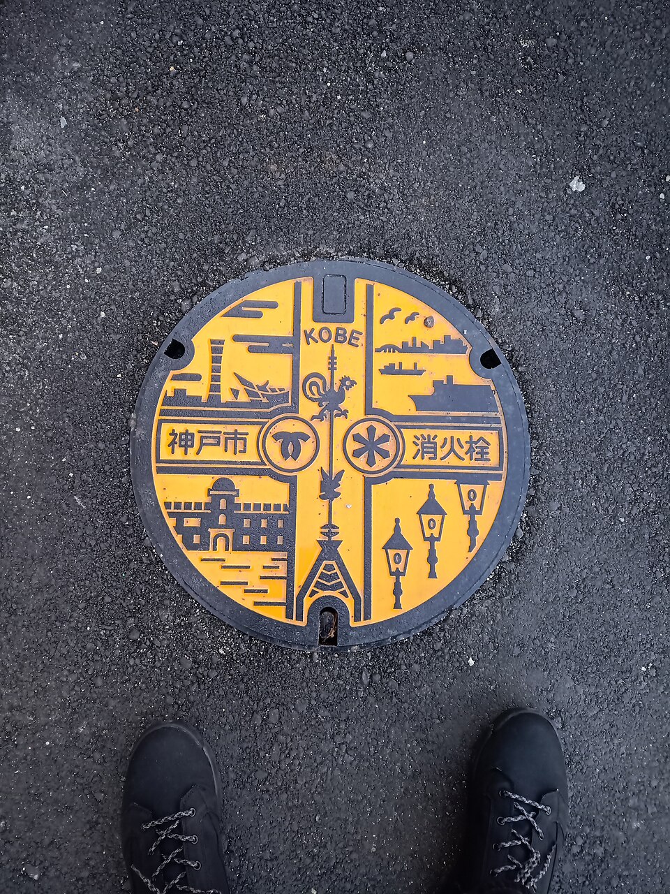 神户港塔与海风井盖